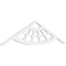 Ekena Millwork Pitch Classic Wagon Wheel Architectural Grade PVC Gable Pediment, 48"W x 12"H x 1"P (6/12) GPP048X012X100CWW - alternate 1